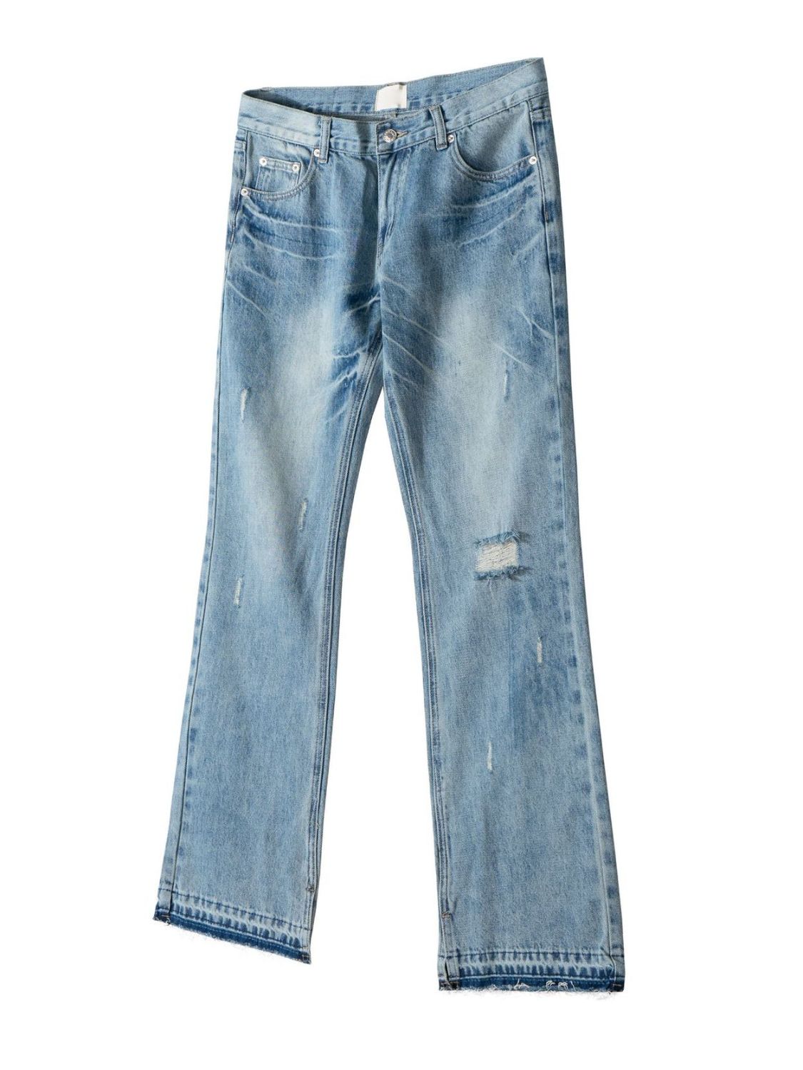 Men's Distressed Raw Hem Jeans - Smart Shopper