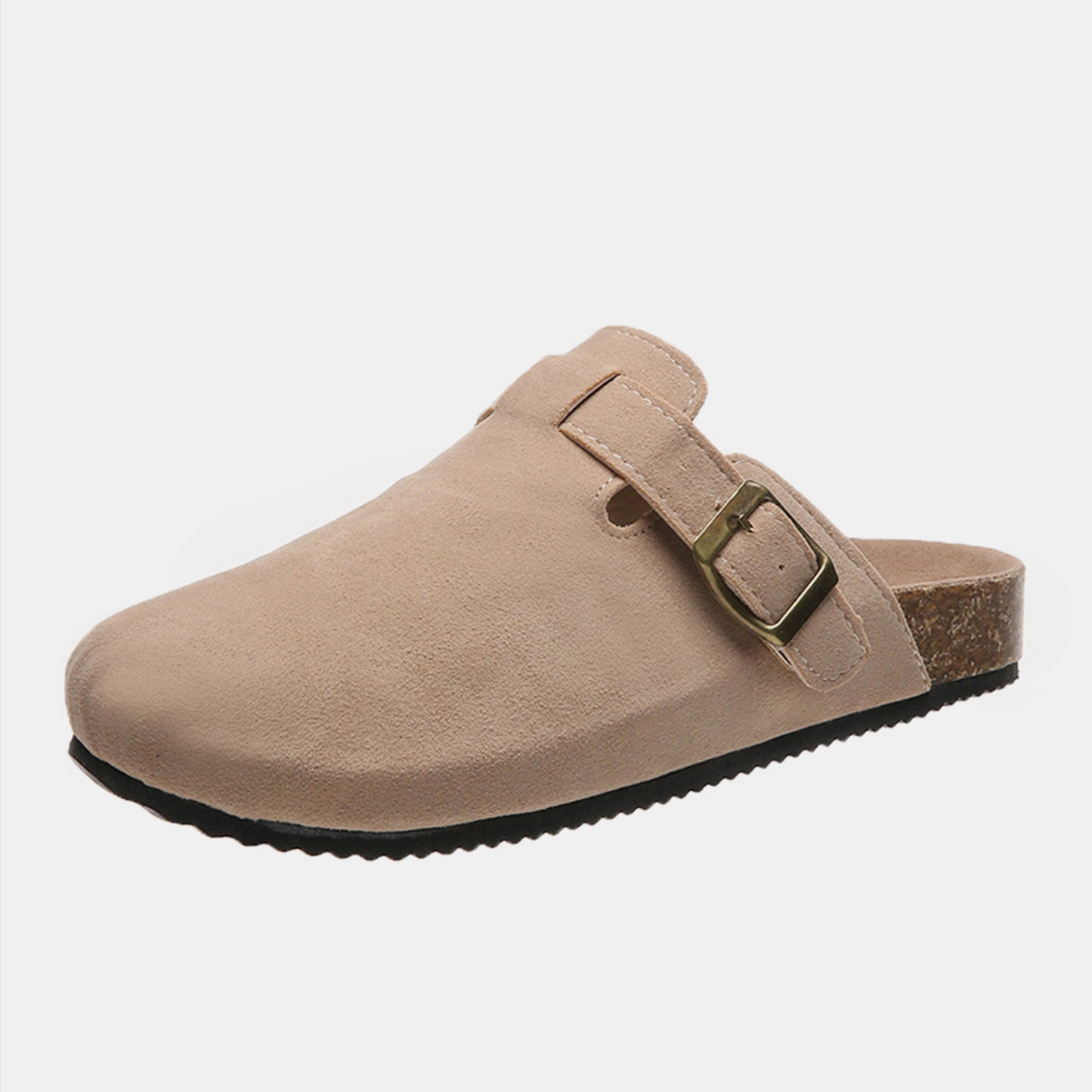 Suede Closed Toe Buckle Slide - Smart Shopper