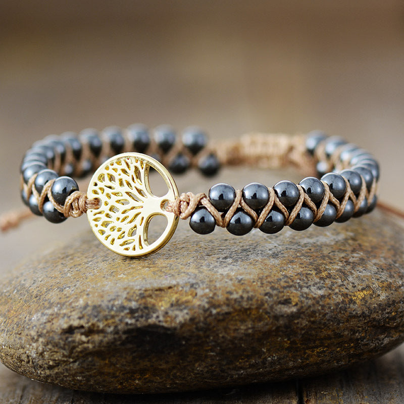 Alloy Natural Stone Braided Bracelet - Smart Shopper