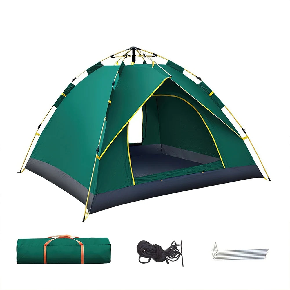 2-3 Camping Automatic Tent One Touch Double Camping Tent Waterproof Roof Top Tents Double Door Outdoor Beach Fish Shelter Tent