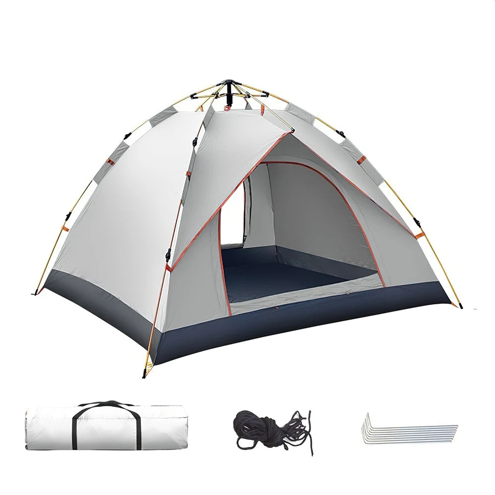 2-3 Camping Automatic Tent One Touch Double Camping Tent Waterproof Roof Top Tents Double Door Outdoor Beach Fish Shelter Tent