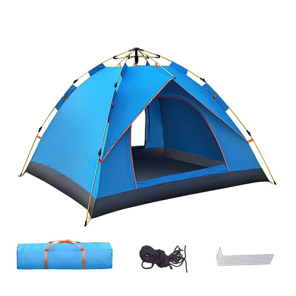 2-3 Camping Automatic Tent One Touch Double Camping Tent Waterproof Roof Top Tents Double Door Outdoor Beach Fish Shelter Tent