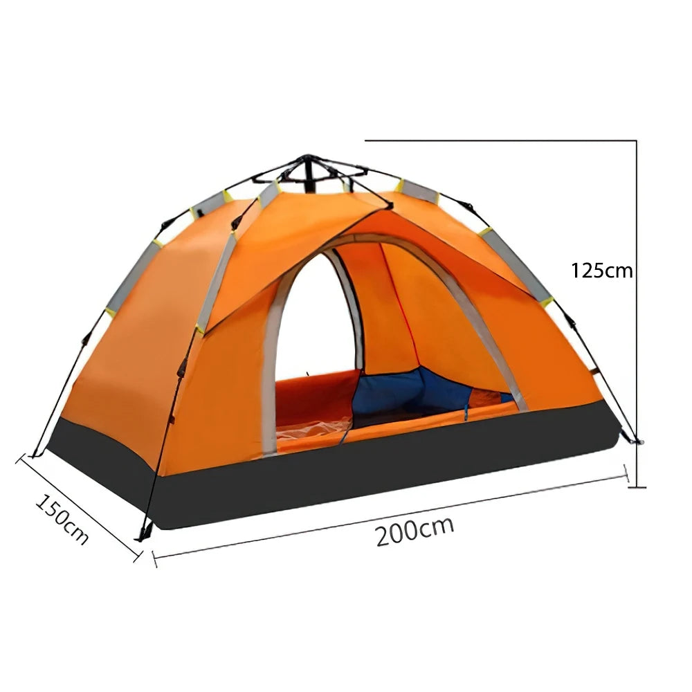 2-3 Camping Automatic Tent One Touch Double Camping Tent Waterproof Roof Top Tents Double Door Outdoor Beach Fish Shelter Tent