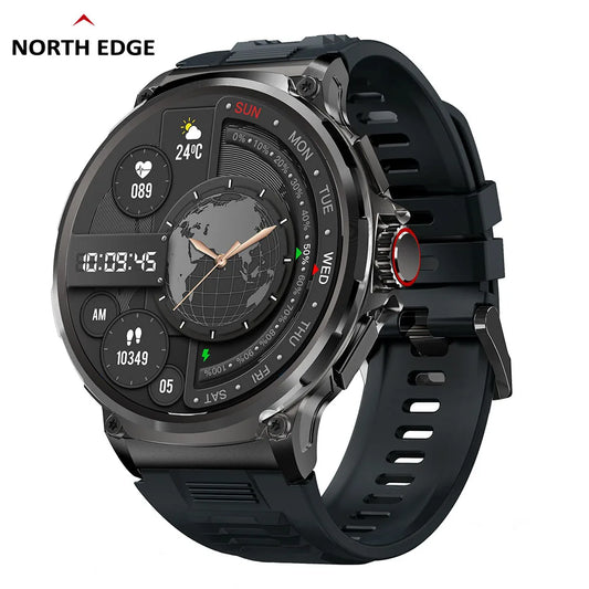 NORTH EDGE 1.85' HD Display Smart Watch Men 710mAh Large Battery Sports Fitness Tracker Heart Monitor Smartwatch For IOS Android