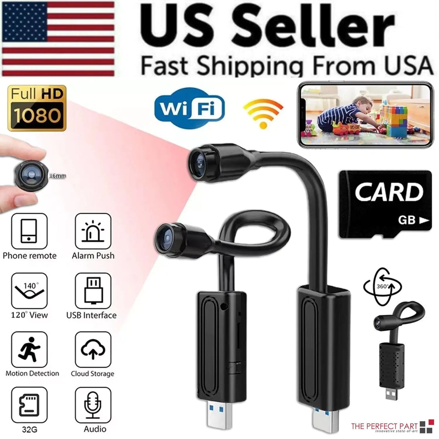 Compact WiFi Spy Cam HD 1080P with Night Vision - Smart Shopper