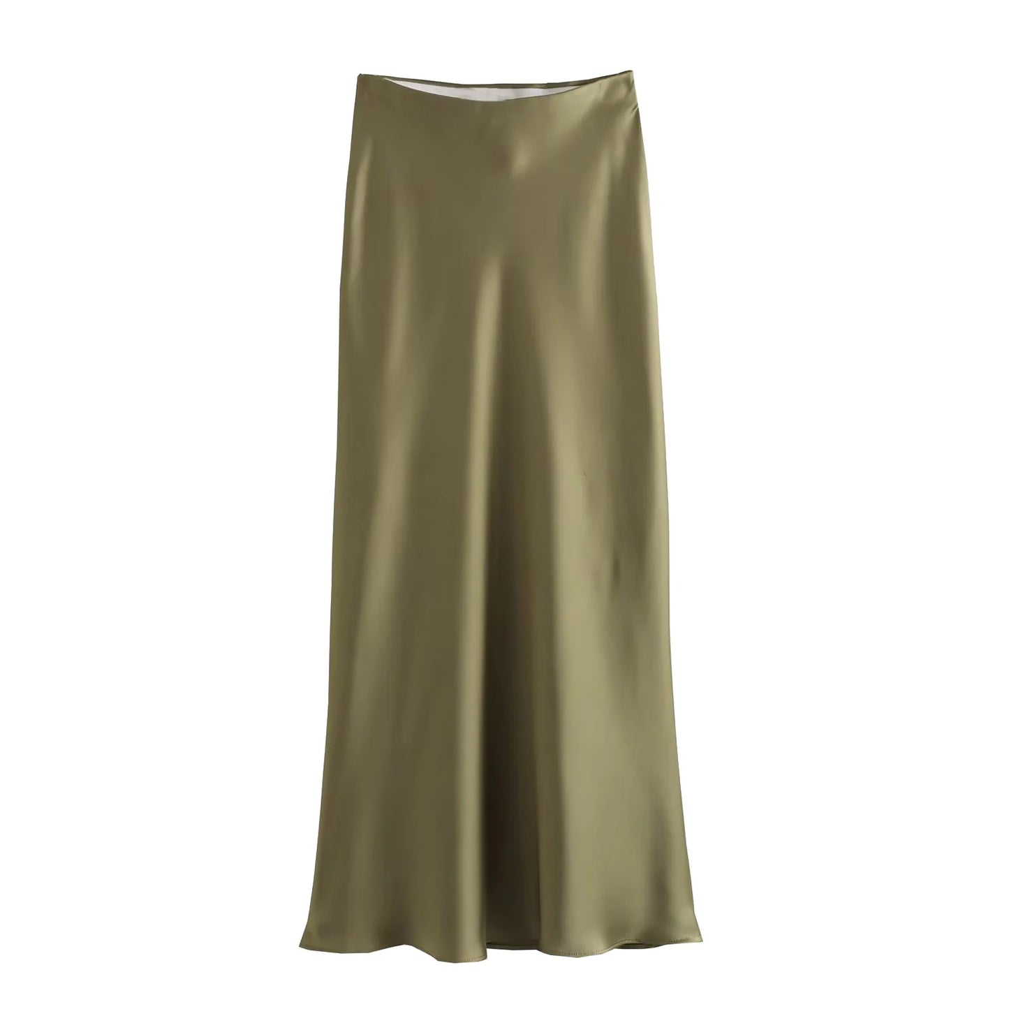 Elegant Satin Midi Pleat Skirt - Smart Shopper 