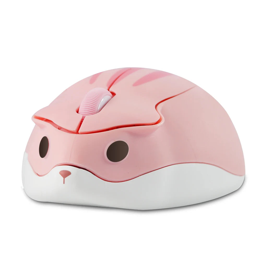 CHUYI 2.4G Wireless Optical Mouse Cute Hamster Cartoon Design Computer Mice Ergonomic Mini 3D Gaming Office Mouse Kid's Gift