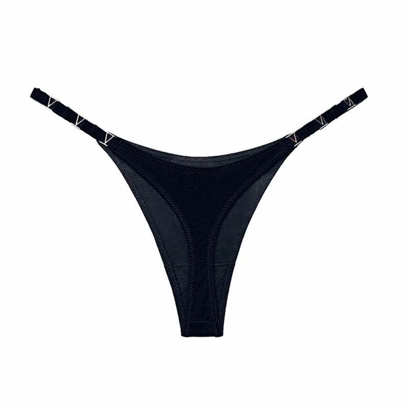 Unveil Your Wild Side: Luxury Low-Rise Metal Buckle G-String Panties (S-XL) - Smart Shopper