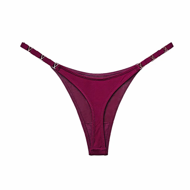 Unveil Your Wild Side: Luxury Low-Rise Metal Buckle G-String Panties (S-XL) - Smart Shopper