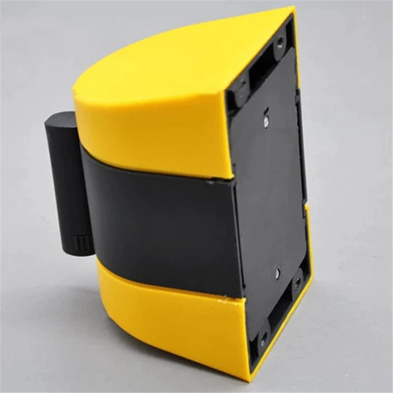 5-10m Belt Length Wall Mounted Retractable Belt Barrier With Yellow / Black Striped Caution Belt for Separated Region