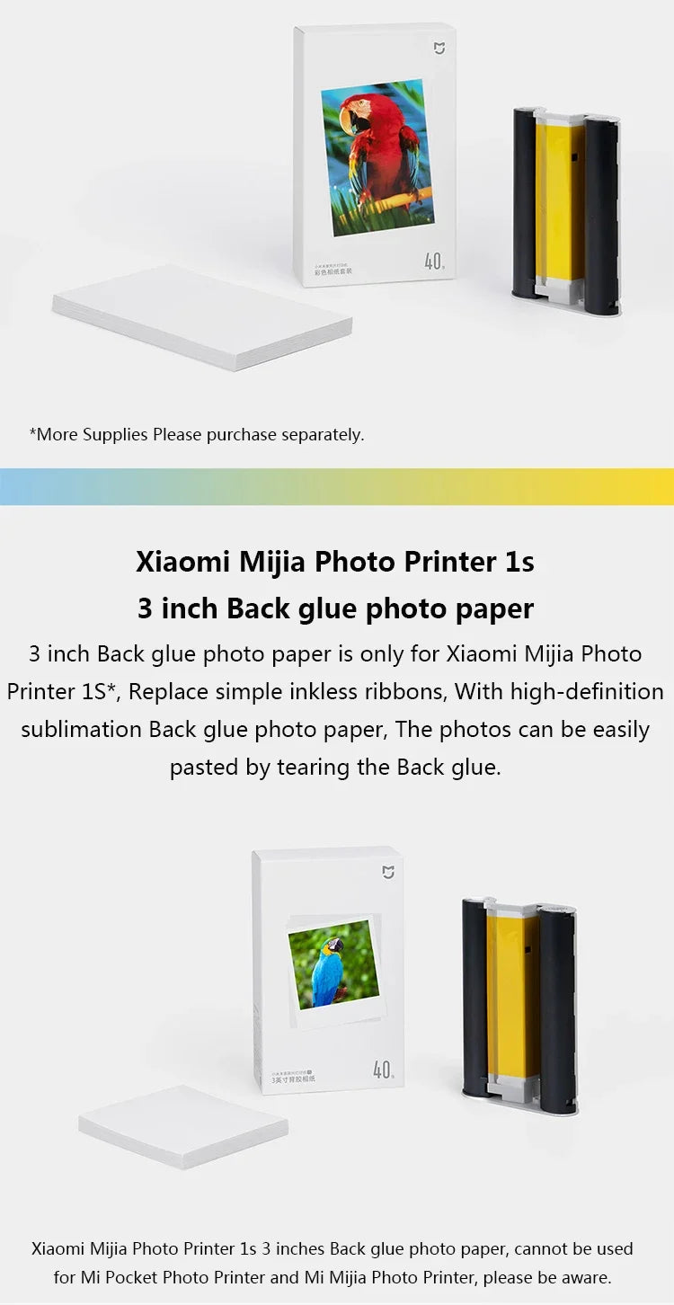 Xiaomi Mijia Mi Photo Printer 6-inch High-Definition Auto Film Multi-size ID Photos Smart Printer Wireless Phone Photo Printer