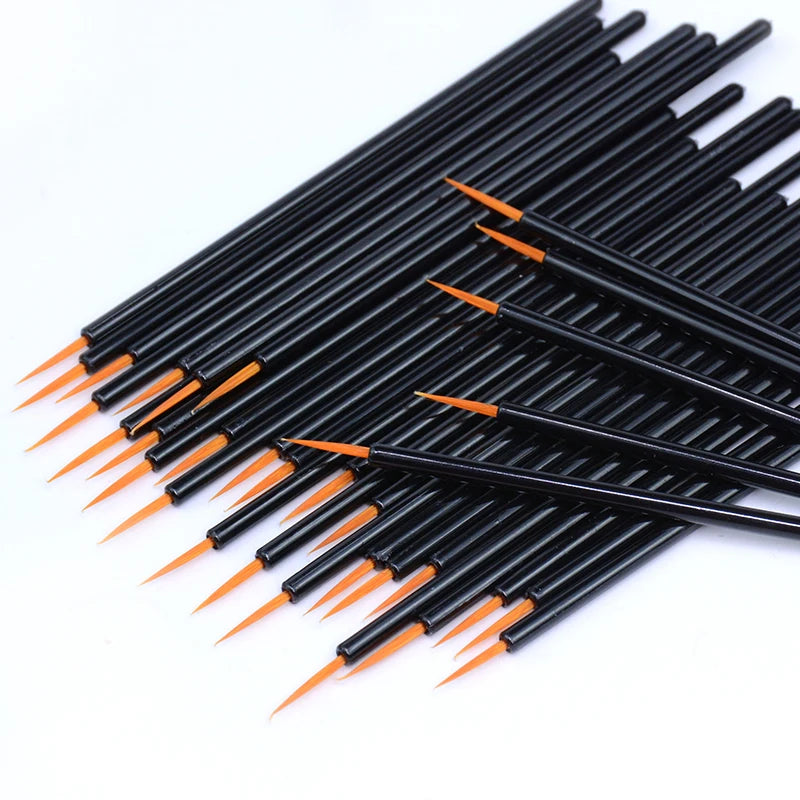 50pcs Disposable Nail Art Brush Eyeliner Painting Pen Manicure Brush Eyeline Makeup Tools Mini Brushes