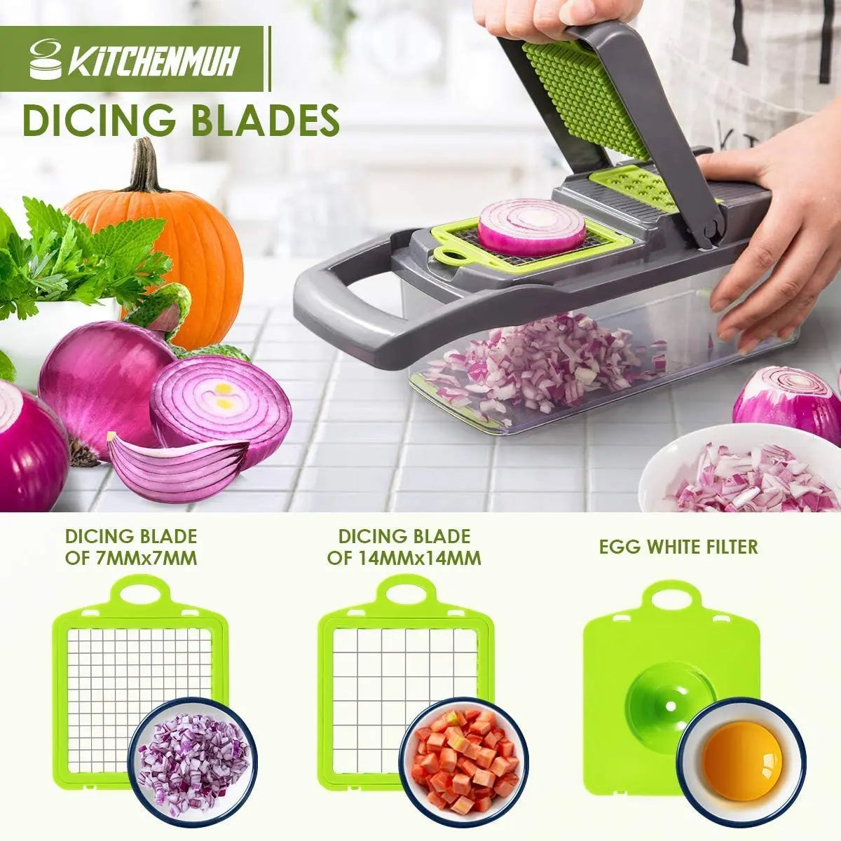 13 in 1 food chopper onion chopper Vegetable Cutter Fruit Slicer grater paring knife chopper grinder kitchen  gadgets