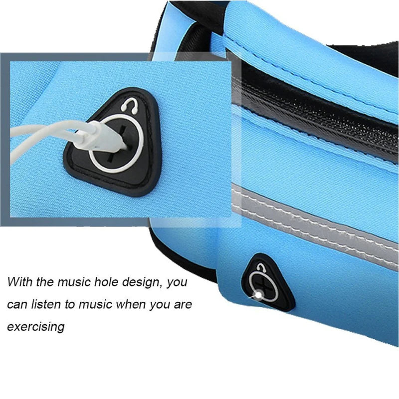 Running Pouch Belt Waist Pack Bag Workout Fanny Pack Jogging Pocket Belt Travelling Money Cell Phone Holder For Fitness Yoga