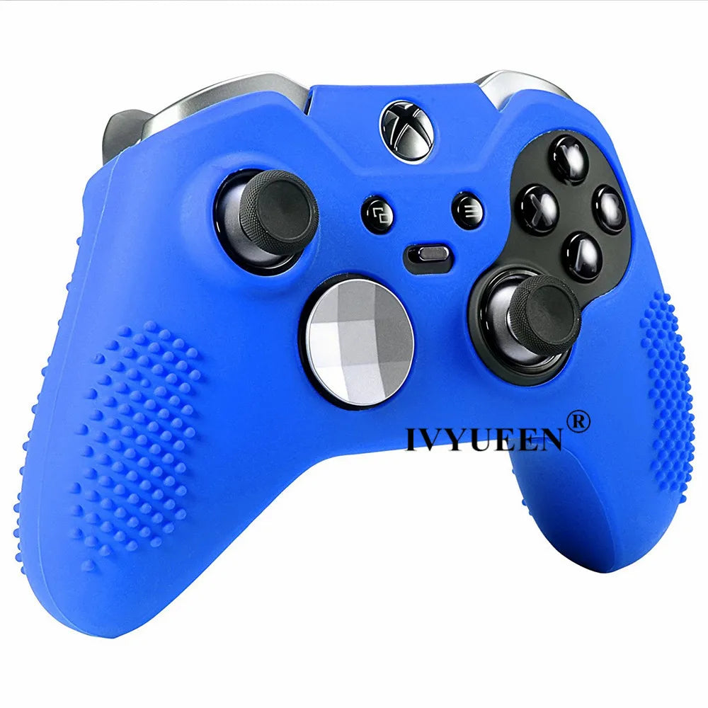 IVYUEEN Anti-Slip Silicone Protective Case Skin for Microsoft Xbox One Elite Controller Cover Thumb Stick Grips Joystick Caps