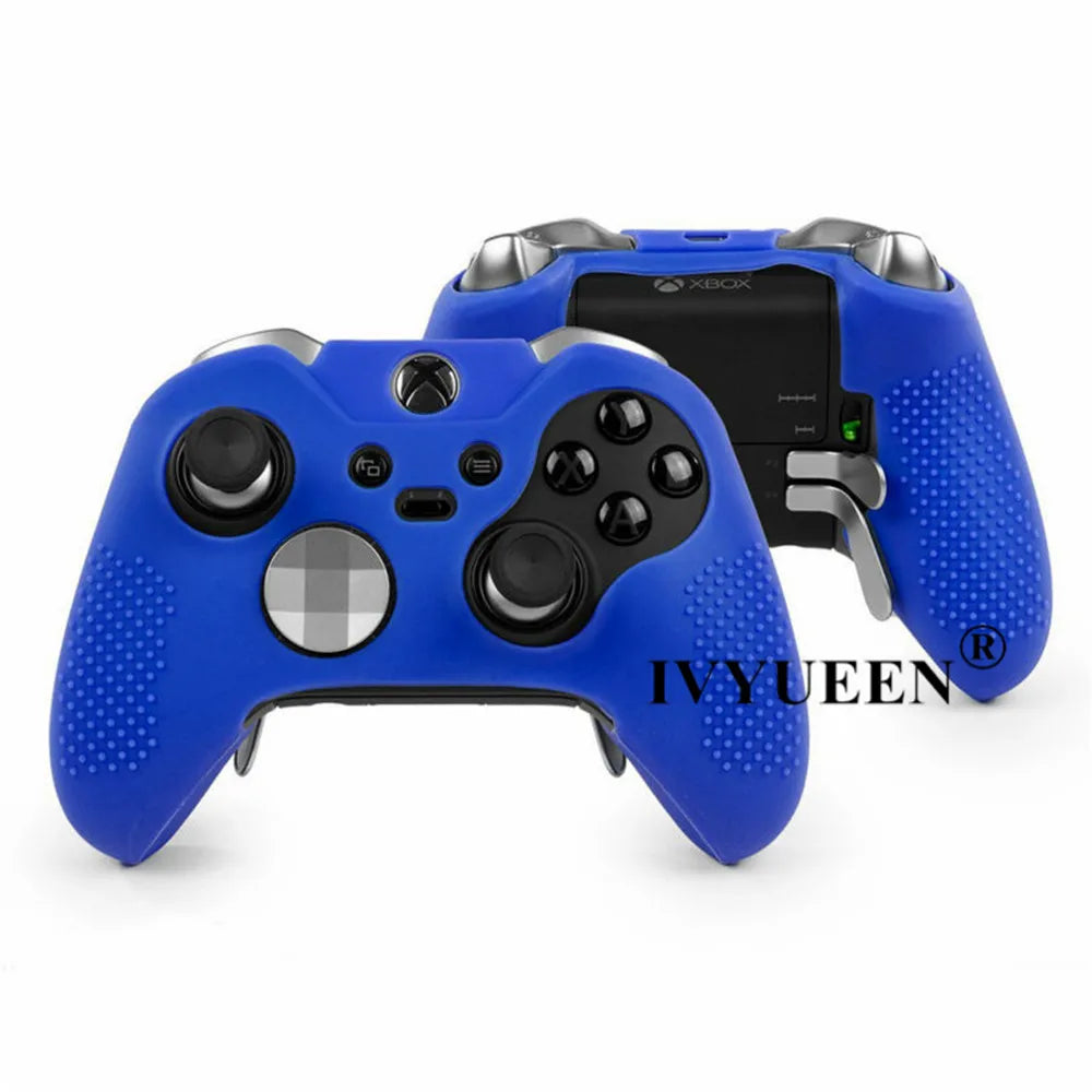 IVYUEEN Anti-Slip Silicone Protective Case Skin for Microsoft Xbox One Elite Controller Cover Thumb Stick Grips Joystick Caps