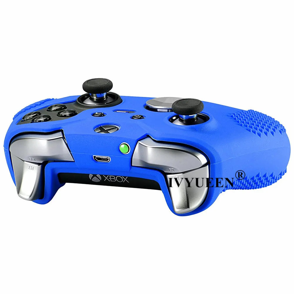 IVYUEEN Anti-Slip Silicone Protective Case Skin for Microsoft Xbox One Elite Controller Cover Thumb Stick Grips Joystick Caps