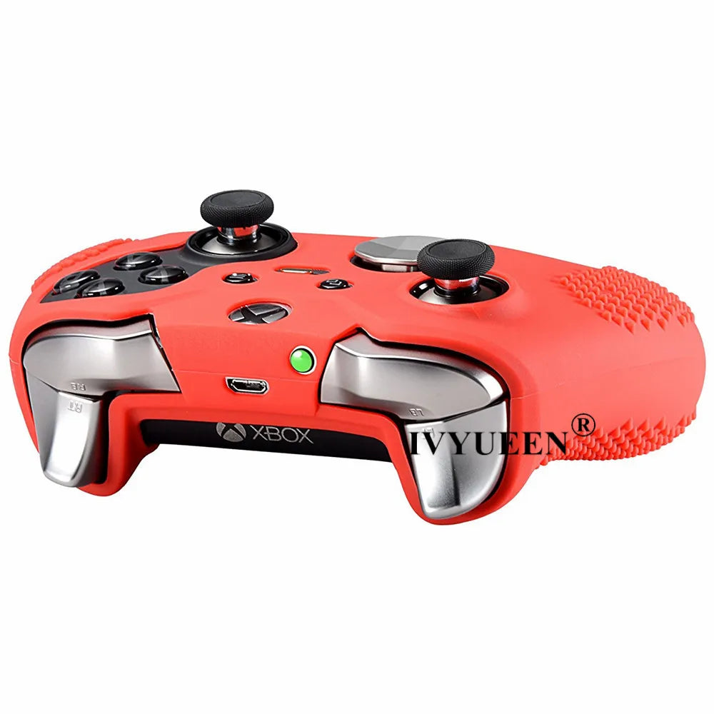 IVYUEEN Anti-Slip Silicone Protective Case Skin for Microsoft Xbox One Elite Controller Cover Thumb Stick Grips Joystick Caps