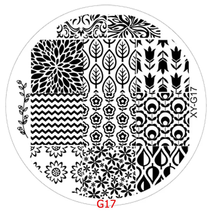 Kimcci 1pc New Year Image Nail Art Stamping Plate Fashion Plastic Stencil DIY 3D Templates Polish Beauty Manicure Makeup Tools