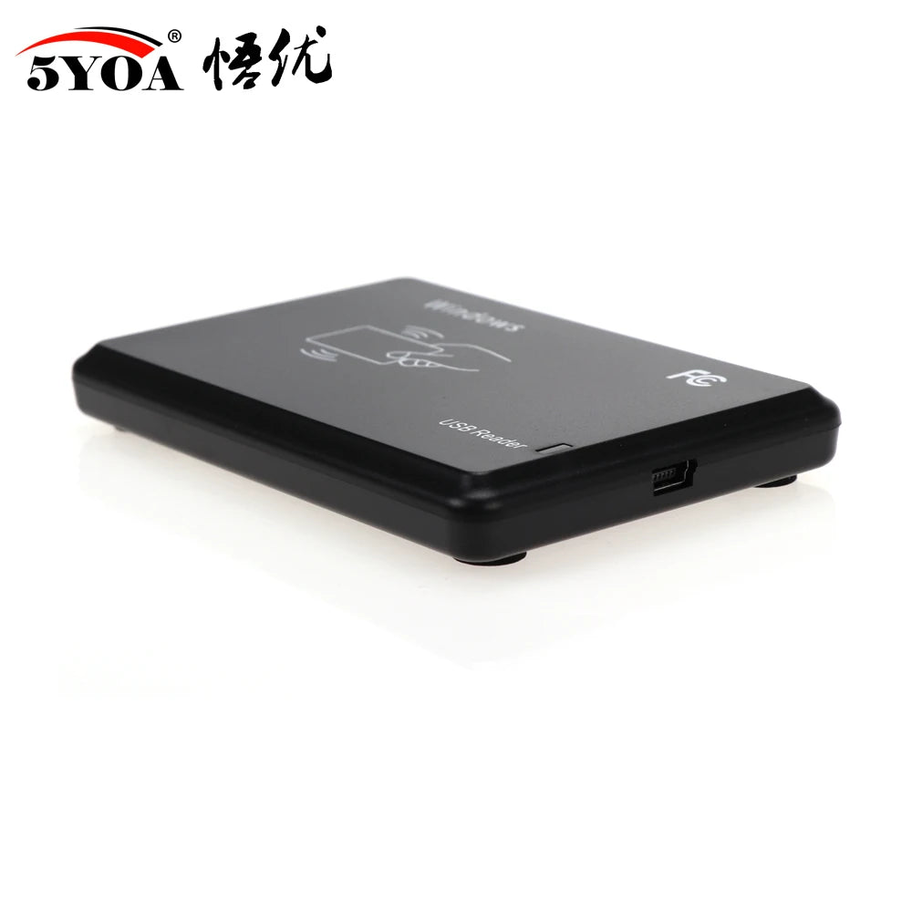 5YOA Smart RFID Card Reader 125KHz 13.56MHz ID IC Dual Frequency Access Control Encrypted Programmer Reader With USB Interface