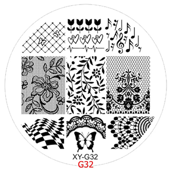 Kimcci 1pc New Year Image Nail Art Stamping Plate Fashion Plastic Stencil DIY 3D Templates Polish Beauty Manicure Makeup Tools