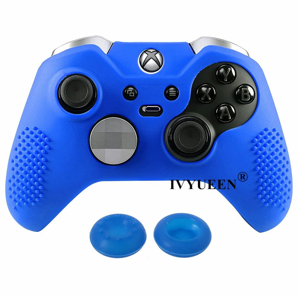 IVYUEEN Anti-Slip Silicone Protective Case Skin for Microsoft Xbox One Elite Controller Cover Thumb Stick Grips Joystick Caps