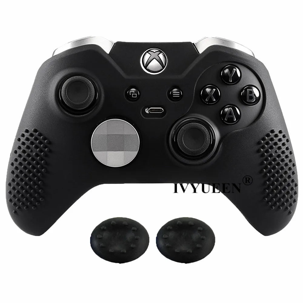 IVYUEEN Anti-Slip Silicone Protective Case Skin for Microsoft Xbox One Elite Controller Cover Thumb Stick Grips Joystick Caps