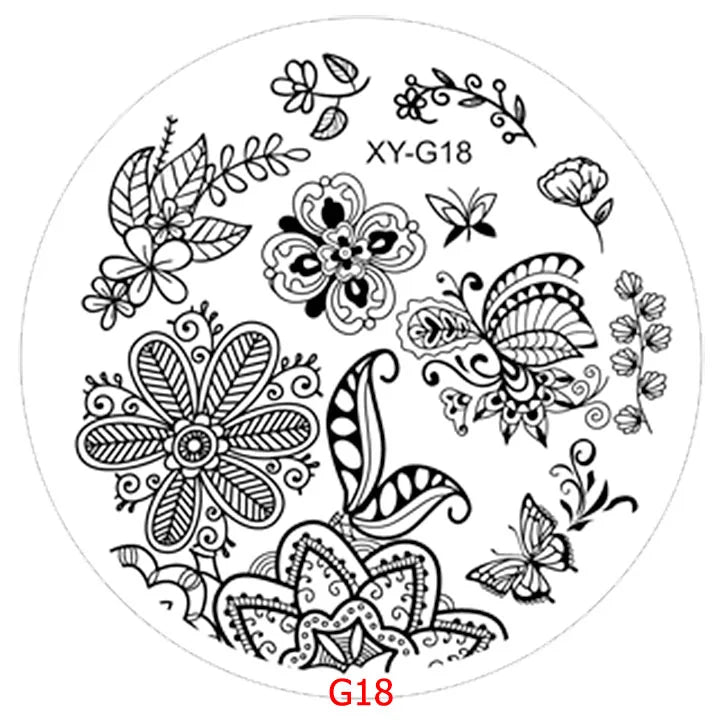 Kimcci 1pc New Year Image Nail Art Stamping Plate Fashion Plastic Stencil DIY 3D Templates Polish Beauty Manicure Makeup Tools