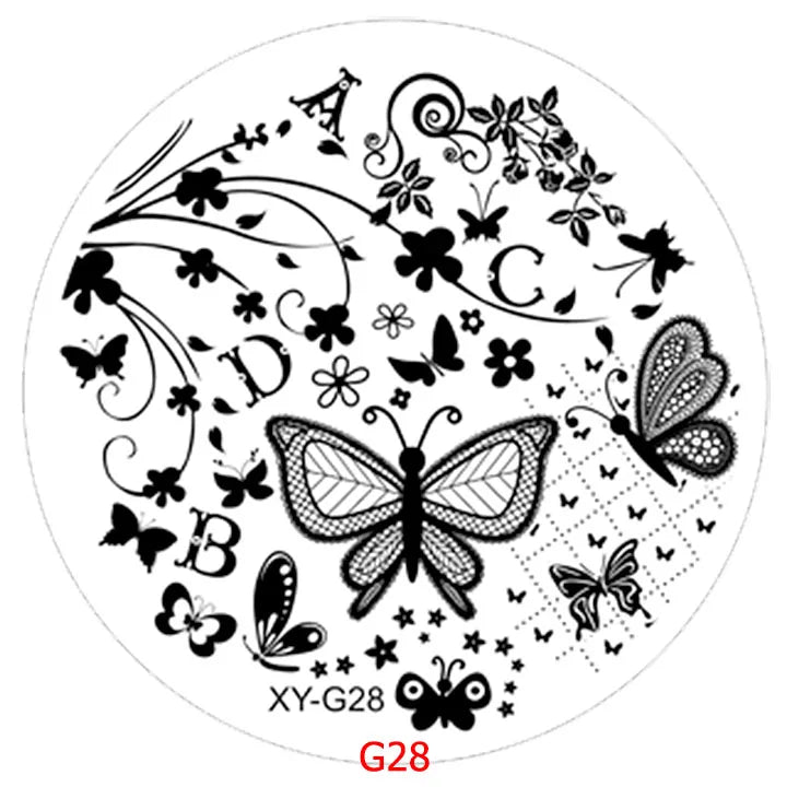 Kimcci 1pc New Year Image Nail Art Stamping Plate Fashion Plastic Stencil DIY 3D Templates Polish Beauty Manicure Makeup Tools