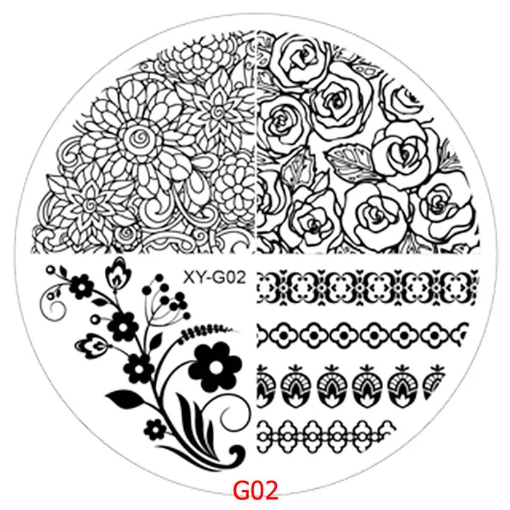 Kimcci 1pc New Year Image Nail Art Stamping Plate Fashion Plastic Stencil DIY 3D Templates Polish Beauty Manicure Makeup Tools