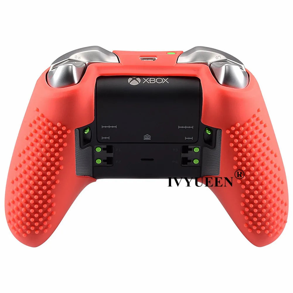 IVYUEEN Anti-Slip Silicone Protective Case Skin for Microsoft Xbox One Elite Controller Cover Thumb Stick Grips Joystick Caps