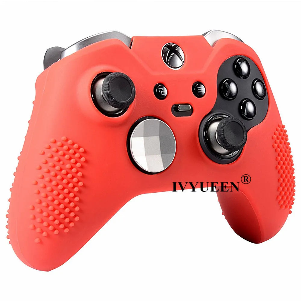 IVYUEEN Anti-Slip Silicone Protective Case Skin for Microsoft Xbox One Elite Controller Cover Thumb Stick Grips Joystick Caps