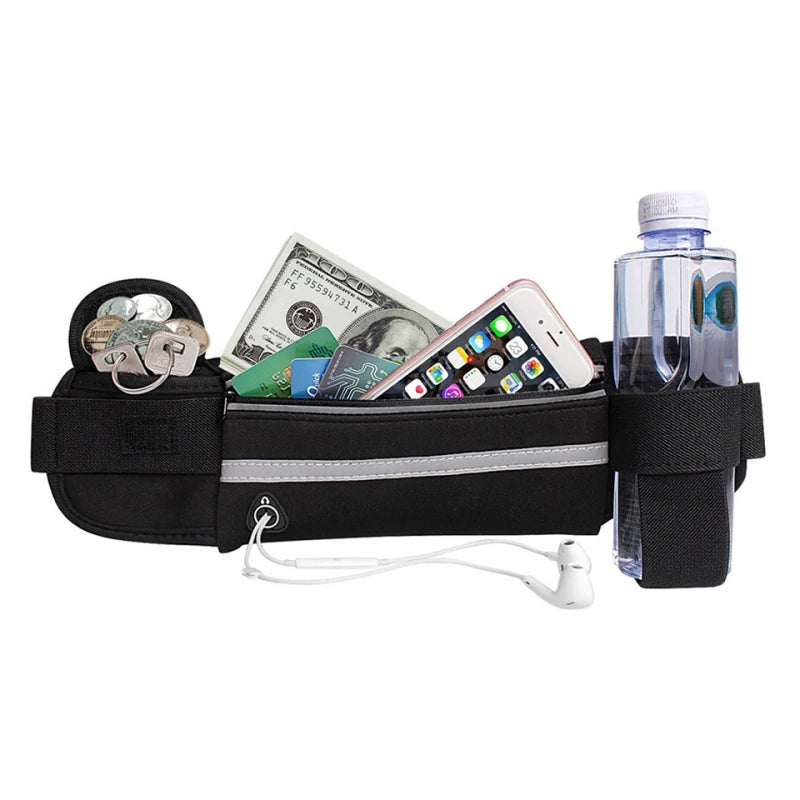 Running Pouch Belt Waist Pack Bag Workout Fanny Pack Jogging Pocket Belt Travelling Money Cell Phone Holder For Fitness Yoga