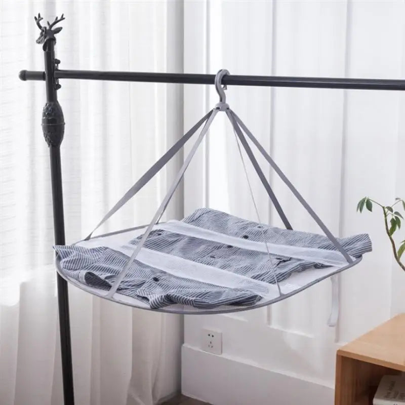 Home Dryer Drying Rack Folding Hanging Clothes Laundry Basket Dryer Sweater Cloth Net Dry Rack Mesh Hanger