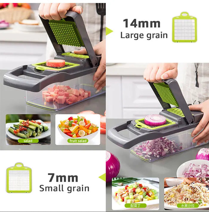 13 in 1 food chopper onion chopper Vegetable Cutter Fruit Slicer grater paring knife chopper grinder kitchen  gadgets