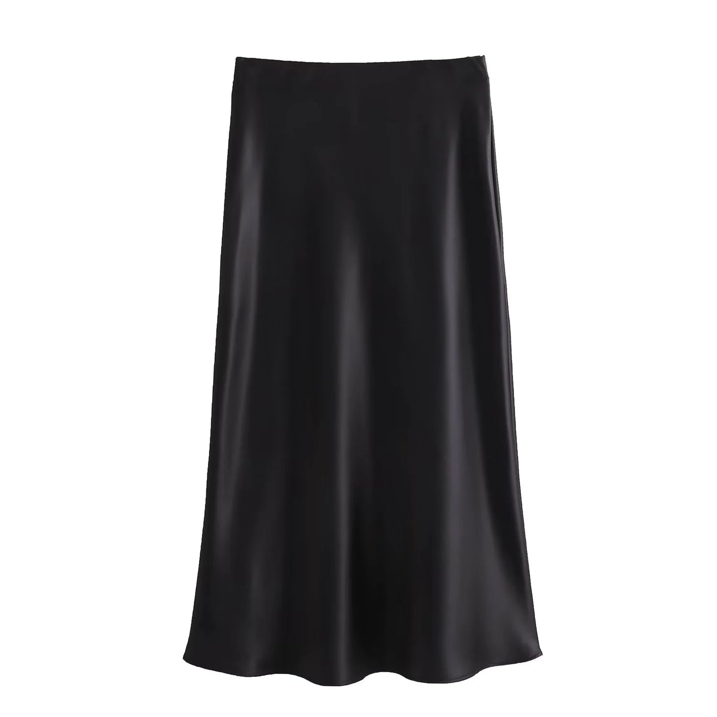 Elegant Satin Midi Pleat Skirt - Smart Shopper 