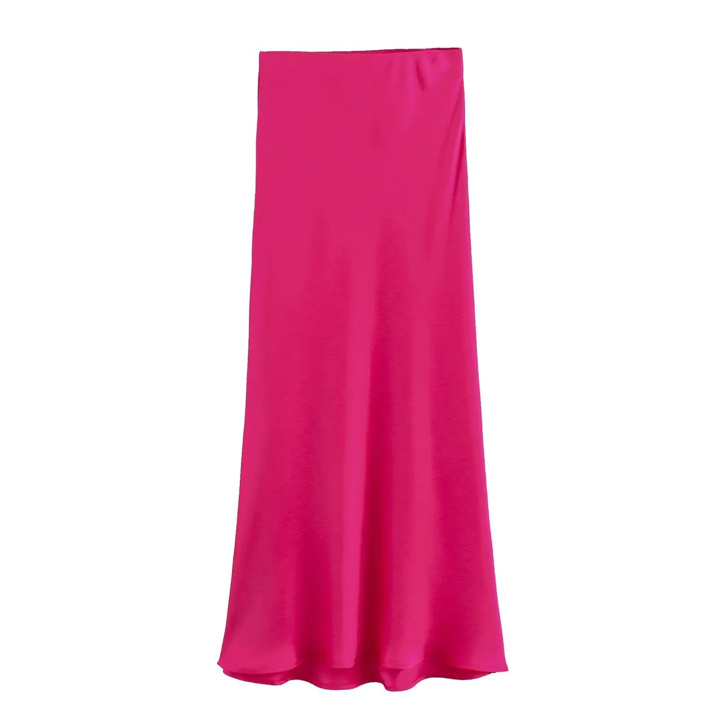 Elegant Satin Midi Pleat Skirt - Smart Shopper