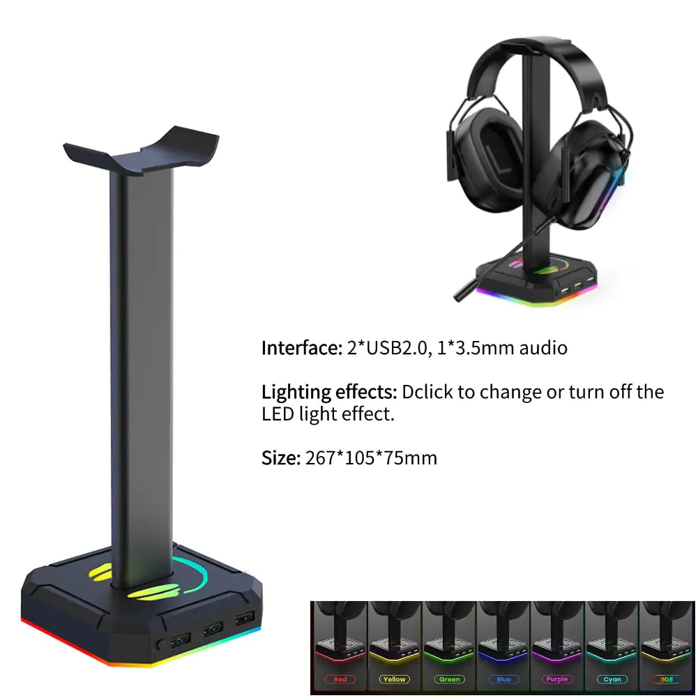 RGB Gaming Headphone Stand - Smart Shopper