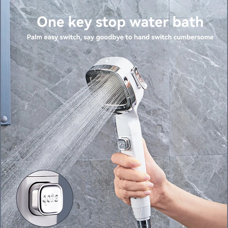 Xiaomi High Pressure Shower Head With Switch On Off Button Sprayer Water Saving Adjustable Shower Nozzle Filter For Bathroom New