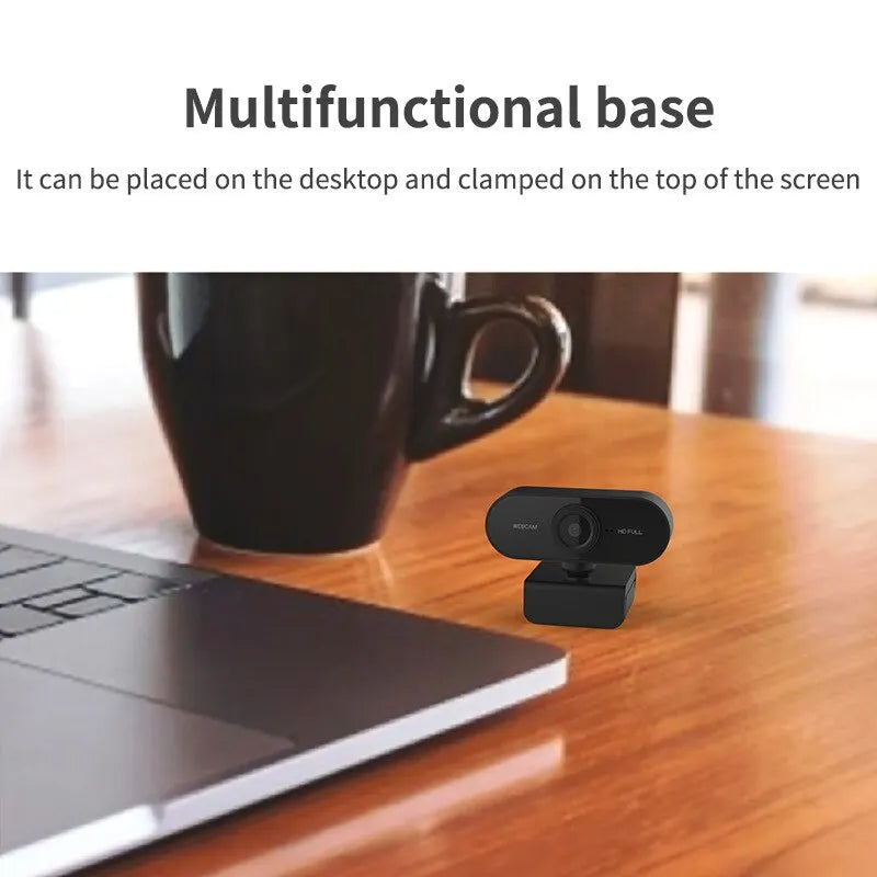 "HD USB Computer Camera with Built-In Microphone | Perfect for Video Calls & Online Meetings"