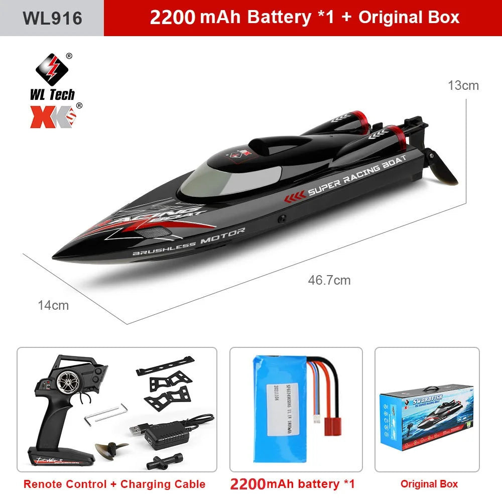 WLtoys WL916 WL912-A RC Boat 2.4Ghz 55KM/H 35KM/H High Speed Racing Watercraft Remote Control Speedboat Toys For Children