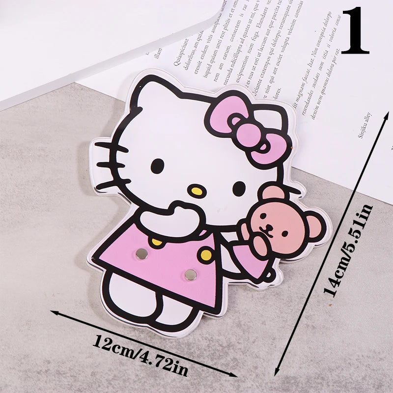 Sanrio Hello Kitty Shape Magnetic Suction False Lashes Tray Holder Acrylic Eyelash Extension Display Board Makeup Tools