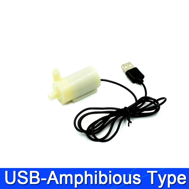 "Mini USB Brushless Motor Water Pump | DC 3-6V Low Noise, 120L/H Flow | Ideal for DIY Kits & Submersible Projects"