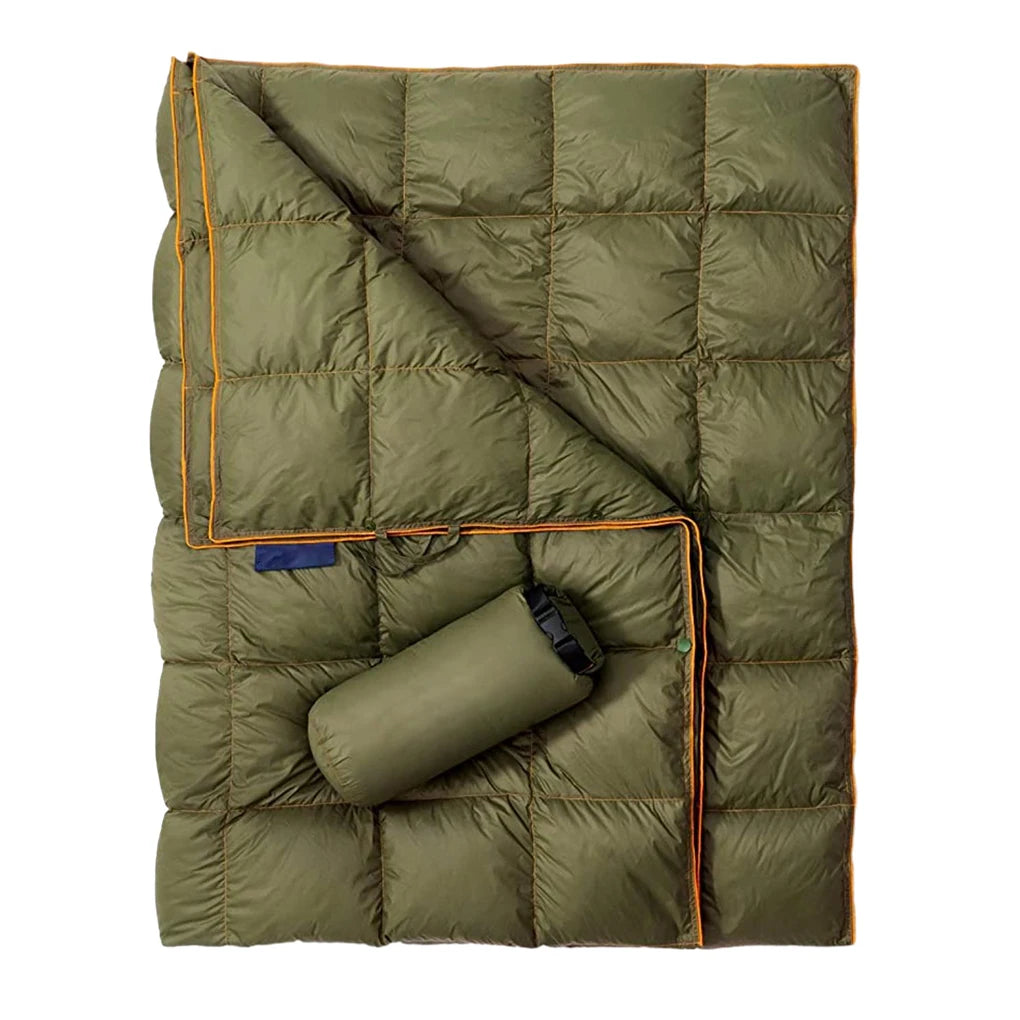 Stay Cozy Anywhere Outdoor Travel Blanket For Cold Weather Down Camping Blanket Wearable Waterproof grey