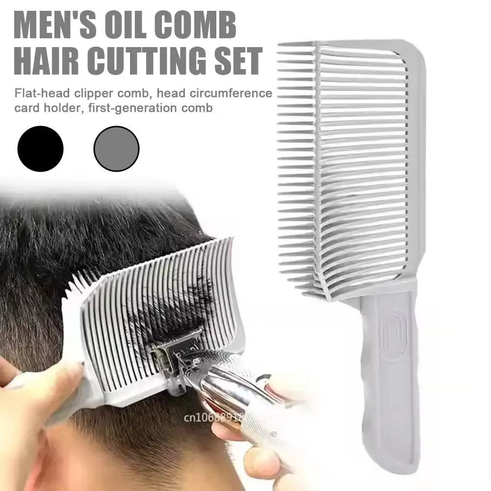 Gradient Hairstyle DIY Hair Cutting Tool Set - Curved Headband Barber Fade Combs For Home Hair Trimming And Haircuts