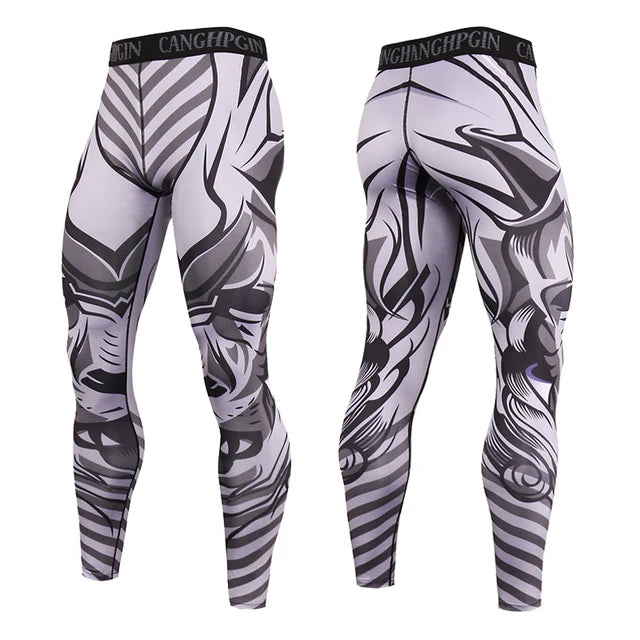 Men's Running Leggings Sportswear Quick Dry Gym Fitness Tights Workout Training Jogging Sports Trousers Compression Sport Pants