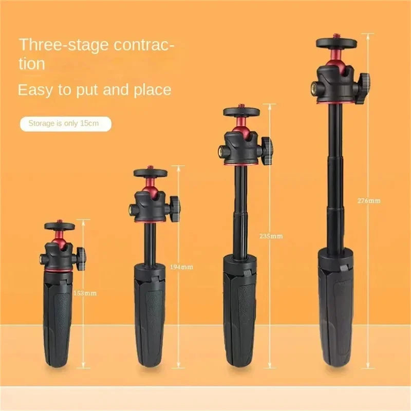 Mini Stretchable Desktop Tripod Handheld Photography Bracket Stand Flexible Ballhead 1/4 Inch Screw Mount SelfieStick for Camera