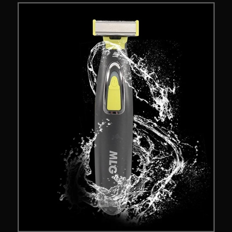 YS00123- MLG USB Rechargeable Waterproof Washable Rechargeable Electric Shaver Beard Razor Body Trimmer Men Shaving Machine Hair