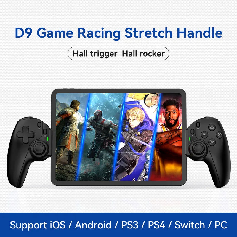 D9 Mobile Game Controller Telescopic Gamepad phone gamepad For Android IOS PS3 PS4 Switch ios  with Turbo/6-axis /Vibration