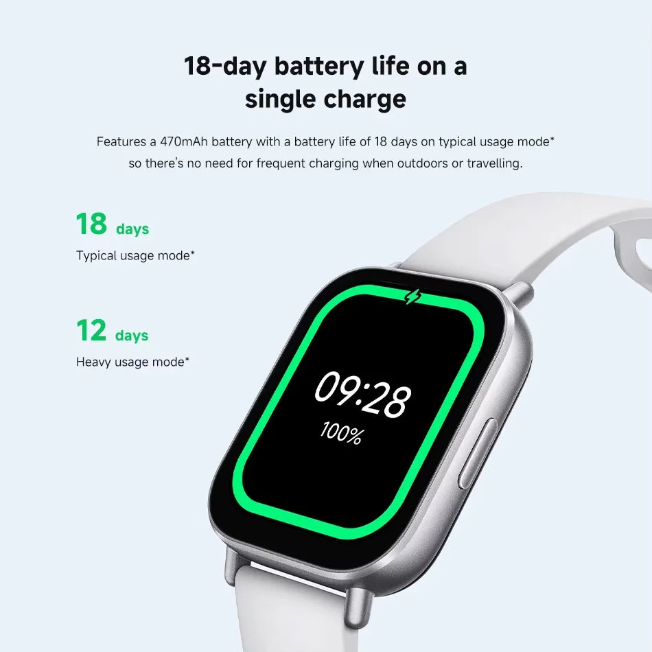 Global Version Xiaomi Redmi Watch 5 Active 2'' Display Up to 18 days of battery life 140+ Workout Modes Bluetooth Calling 5ATM